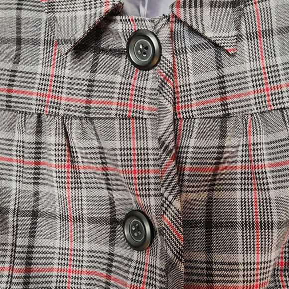 Ninety grey plaid cropped blazer women's 10 - Picture 7 of 11